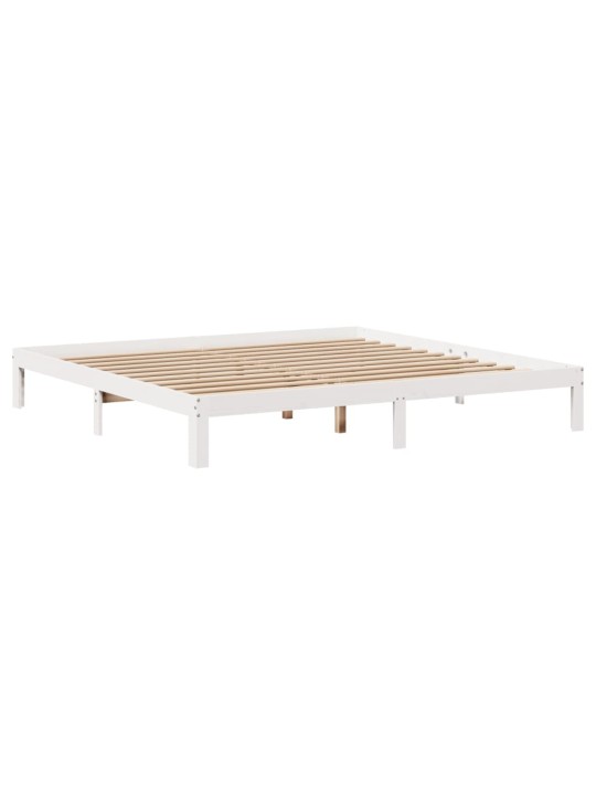 Rám postele se zásuvkami bílý 180 x 200 cm masivní borovice