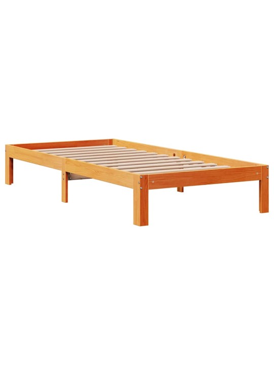 Rám postele se zásuvkami voskově hnědý 90 x 190 cm borové dřevo