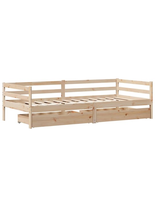 Válenda se zásuvkami 90 x 200 cm masivní borovice