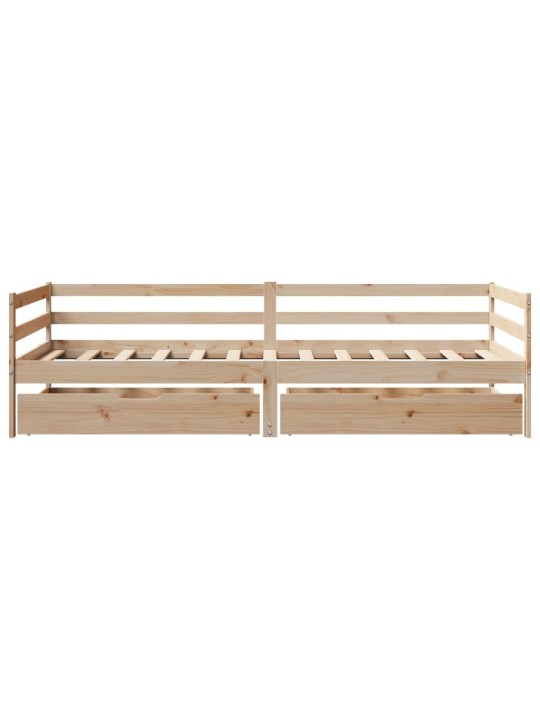 Válenda se zásuvkami 90 x 200 cm masivní borovice