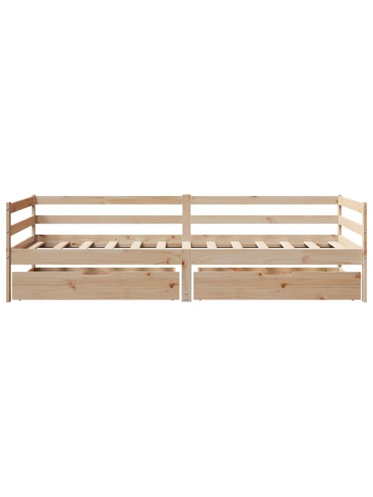 Válenda se zásuvkami 80 x 200 cm masivní borovice