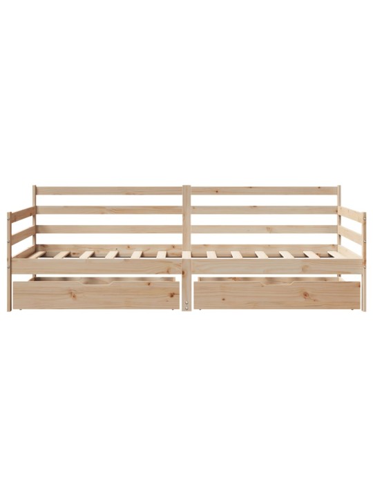 Válenda se zásuvkami 90 x 200 cm masivní borovice