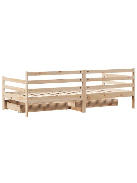 Válenda se zásuvkami 90 x 200 cm masivní borovice