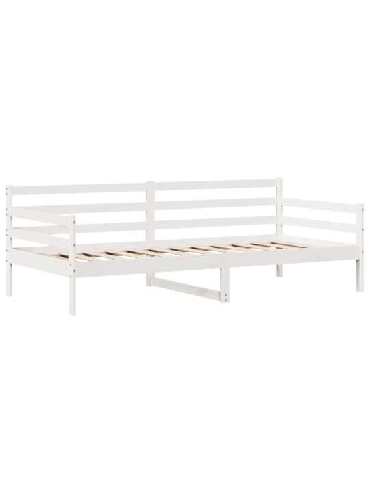 Válenda se zásuvkami bílá 90 x 200 cm masivní borovice