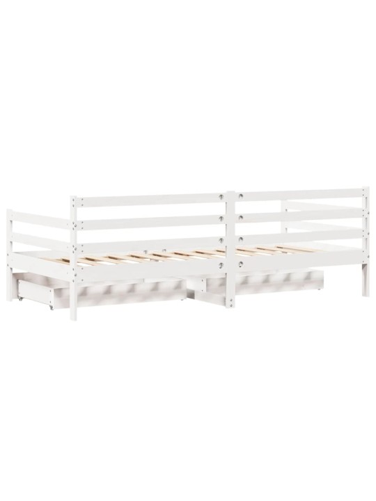 Válenda se zásuvkami 90 x 200 cm masivní borovice