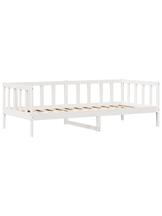 Válenda se zásuvkami bílá 90 x 200 cm masivní borovice