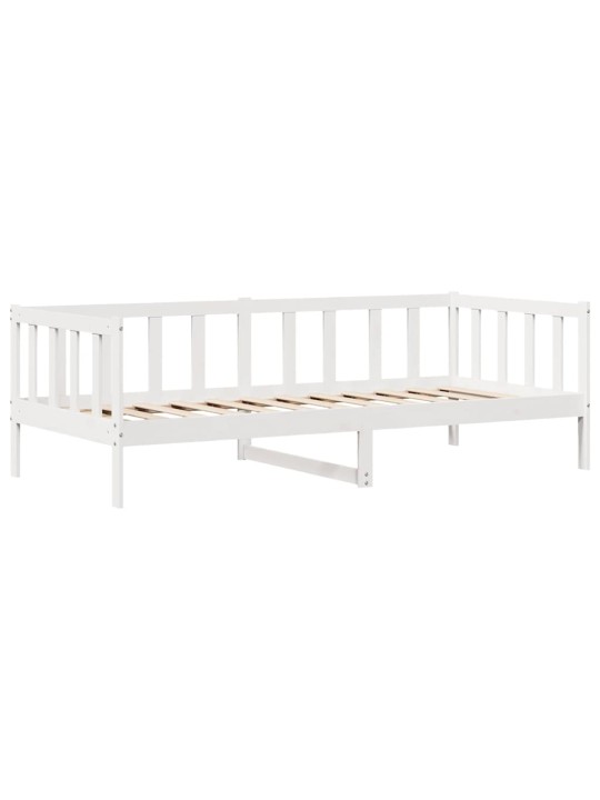 Válenda se zásuvkami bílá 90 x 190 cm masivní borovice