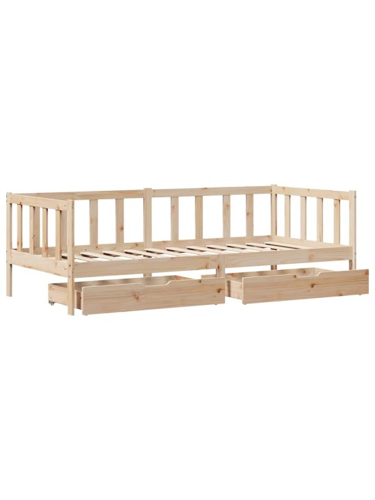 Válenda se zásuvkami 80 x 200 cm masivní borovice