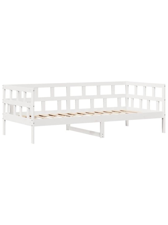 Válenda se zásuvkami bílá 90 x 190 cm masivní borovice