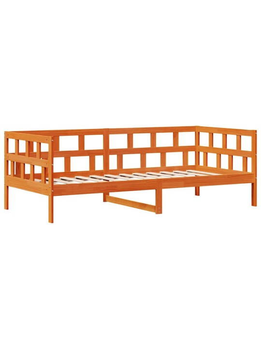 Válenda se zásuvkami bez matrace voskově hnědá 90x190 cm dřevo
