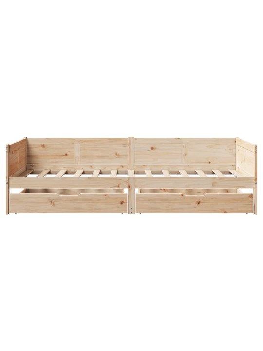 Válenda se zásuvkami 80 x 200 cm masivní borovice