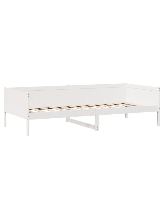 Válenda se zásuvkami bílá 90 x 190 cm masivní borovice