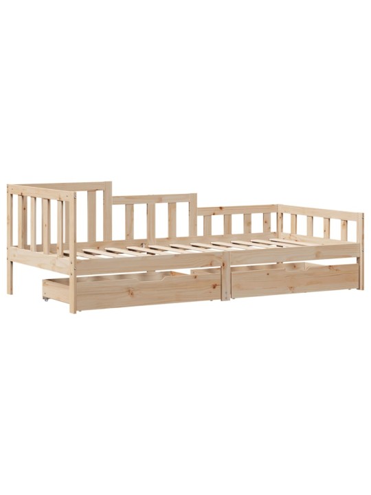 Válenda se zásuvkami 80 x 200 cm masivní borovice
