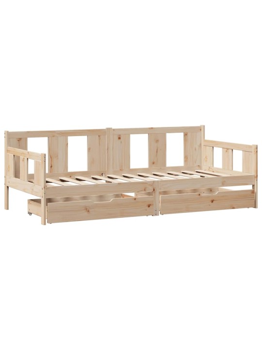 Válenda se zásuvkami 80 x 200 cm masivní borovice
