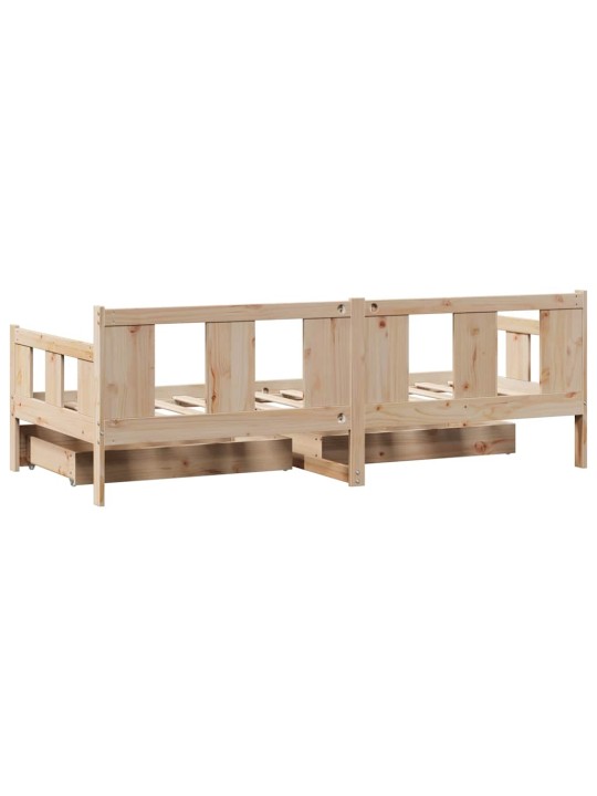 Válenda se zásuvkami 80 x 200 cm masivní borovice