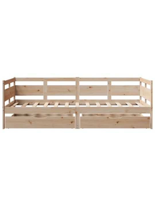 Válenda se zásuvkami 90 x 200 cm masivní borovice