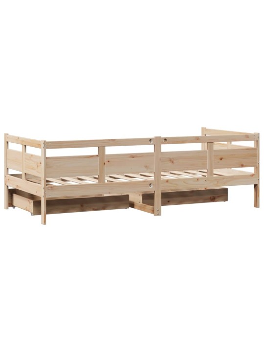 Válenda se zásuvkami 90 x 200 cm masivní borovice
