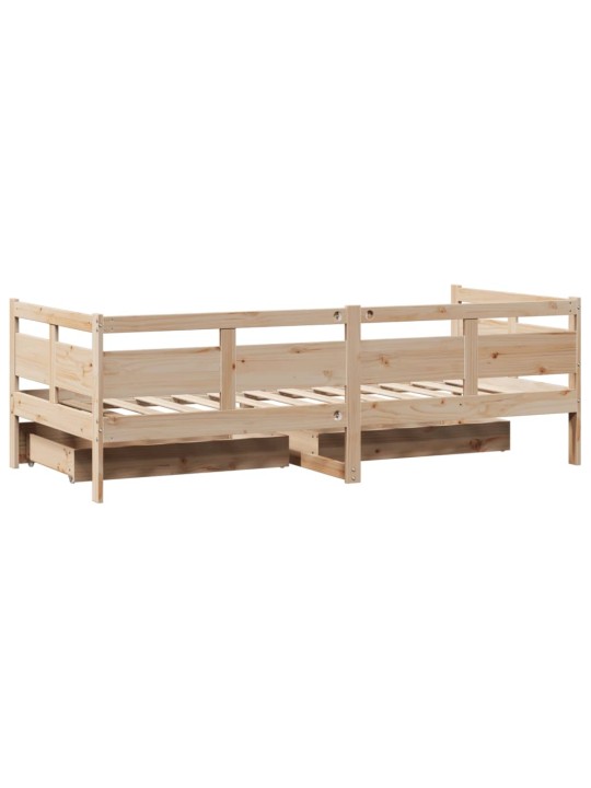 Válenda se zásuvkami 80 x 200 cm masivní borovice