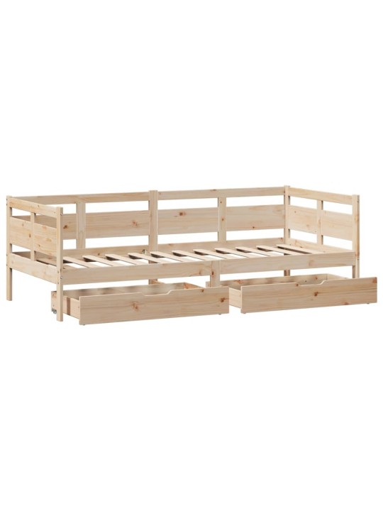 Válenda se zásuvkami 80 x 200 cm masivní borovice