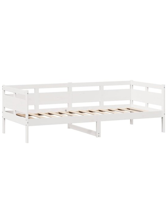 Válenda se zásuvkami bílá 80 x 200 cm masivní borovice
