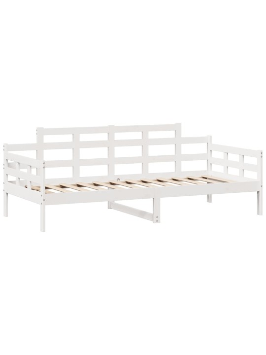 Válenda se zásuvkami bílá 90 x 200 cm masivní borovice