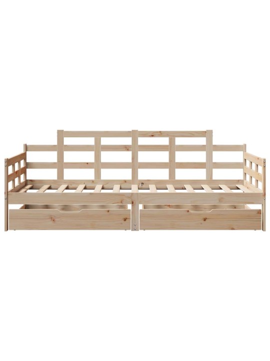 Válenda se zásuvkami 80 x 200 cm masivní borovice