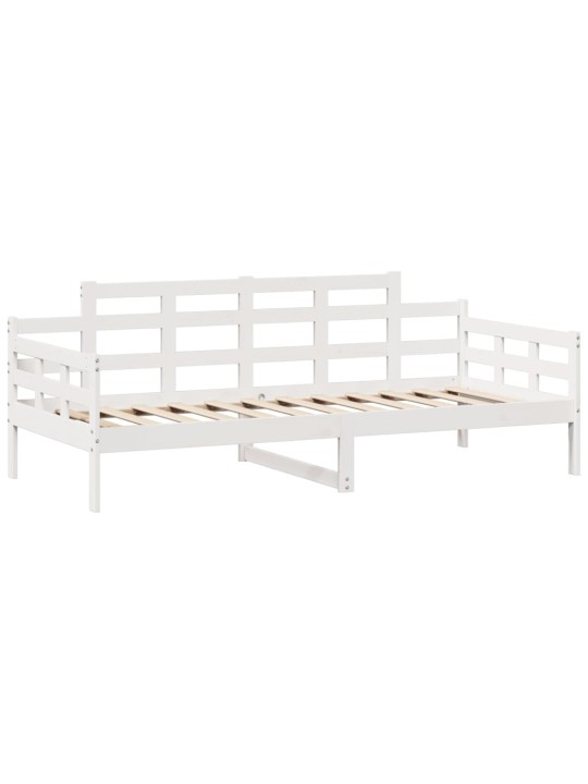 Válenda se zásuvkami bílá 80 x 200 cm masivní borovice