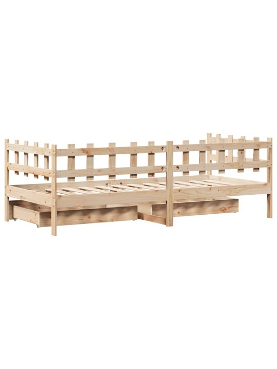 Válenda se zásuvkami 80 x 200 cm masivní borovice