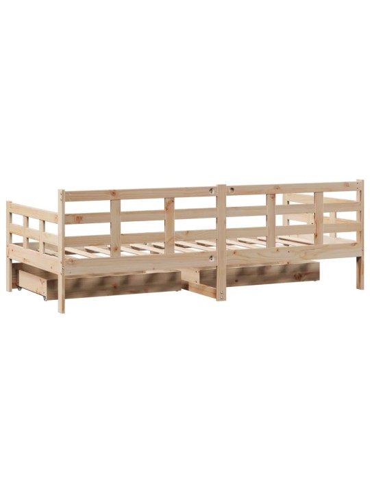 Válenda se zásuvkami 90 x 200 cm masivní borovice