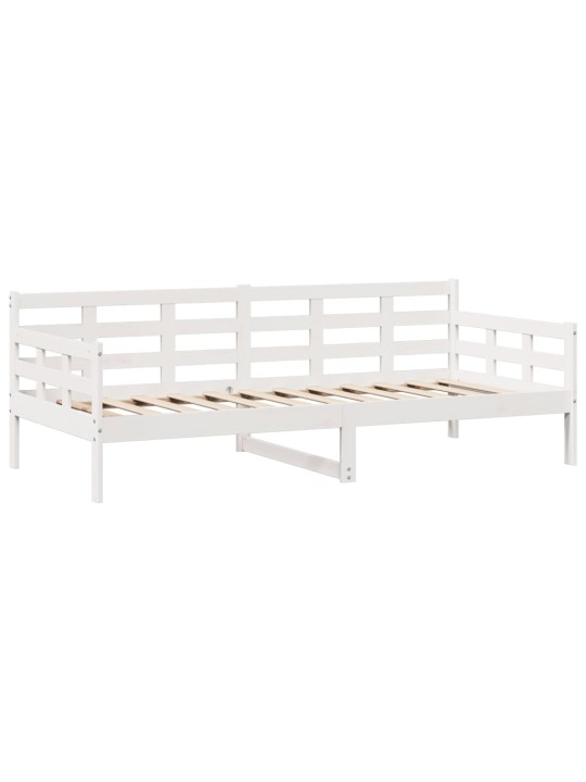 Válenda se zásuvkami bílá 90 x 200 cm masivní borovice