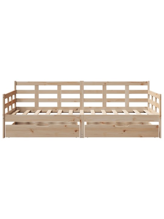 Válenda se zásuvkami 80 x 200 cm masivní borovice