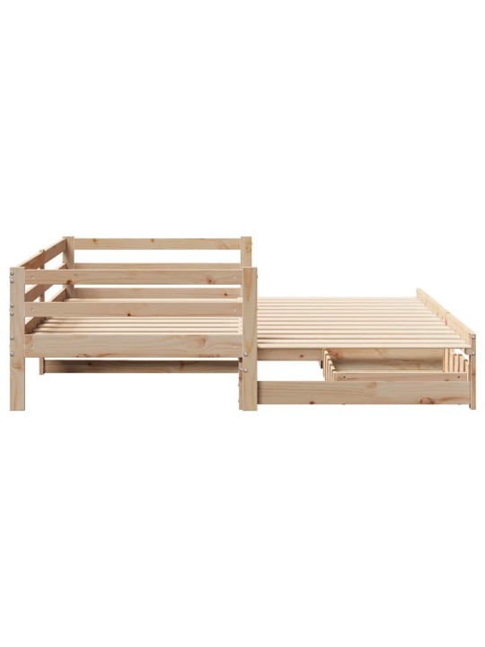 Válenda se zásuvkami 90 x 200 cm masivní borovice