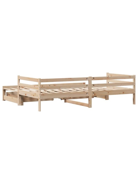 Válenda se zásuvkami 90 x 200 cm masivní borovice