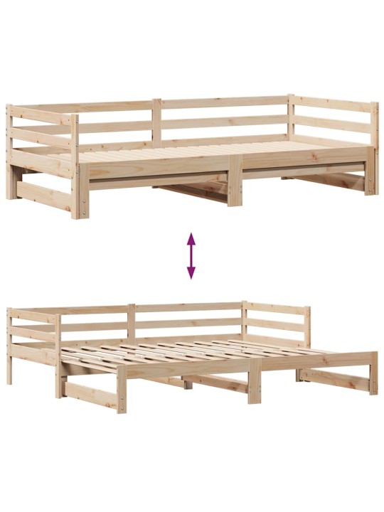 Válenda se zásuvkami 90 x 200 cm masivní borovice