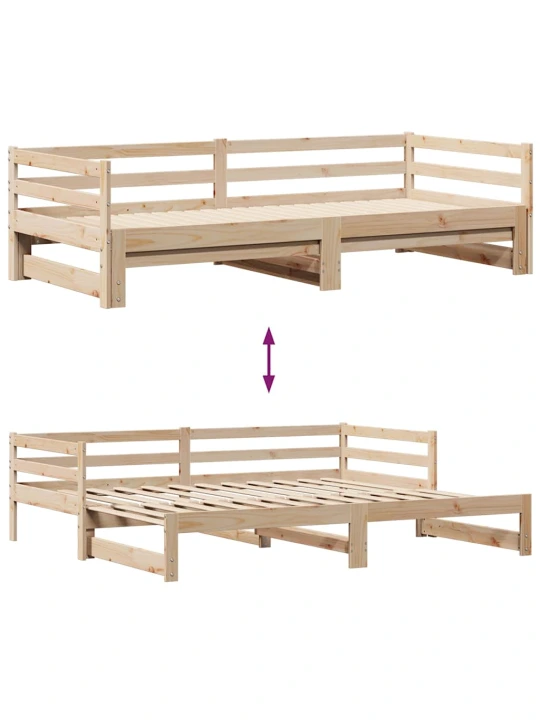 Válenda s přistýlkou a zásuvkami bez matrace 80x200 cm