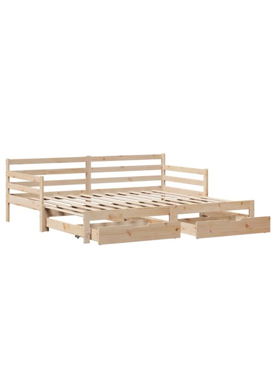 Válenda s přistýlkou a zásuvkami bez matrace 90x200 cm