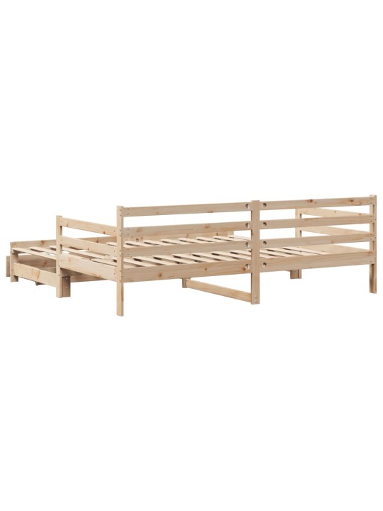 Válenda s přistýlkou a zásuvkami bez matrace 90x200 cm