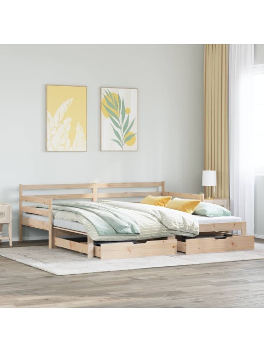 Válenda s přistýlkou a zásuvkami bez matrace 90x200 cm