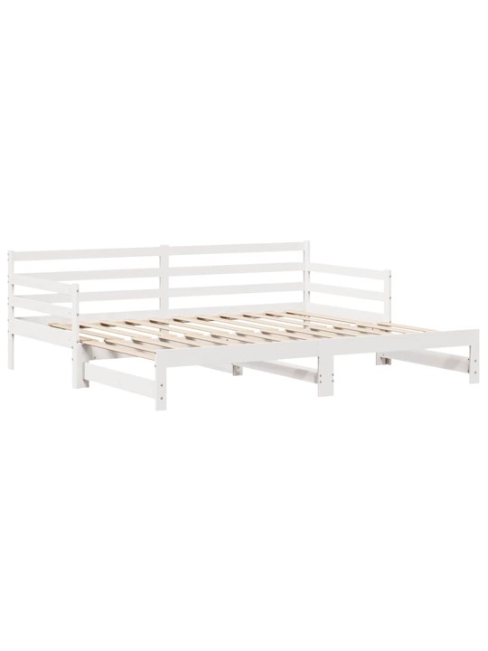 Válenda s přistýlkou a zásuvkami bez matrace bílá 90x190 cm