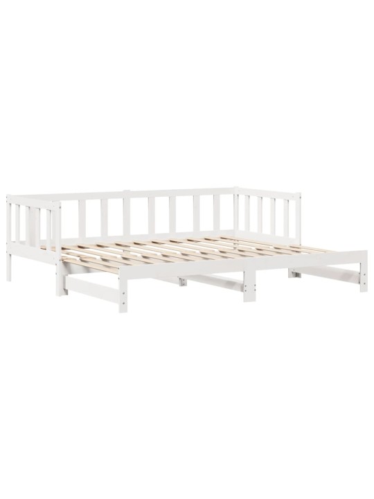 Válenda s přistýlkou a zásuvkami bez matrace bílá 90x200 cm