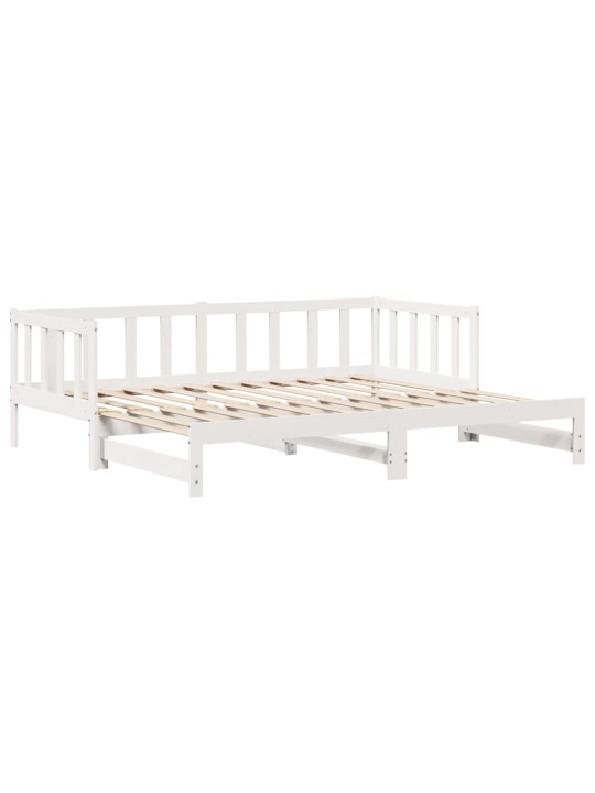 Válenda s přistýlkou a zásuvkami bez matrace bílá 90x200 cm