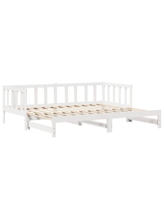 Válenda s přistýlkou a zásuvkami bez matrace bílá 80x200 cm