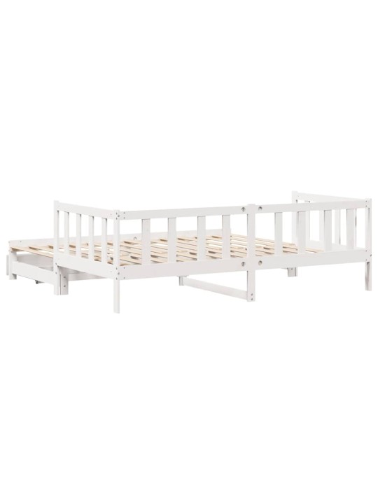 Válenda s přistýlkou a zásuvkami bez matrace bílá 80x200 cm