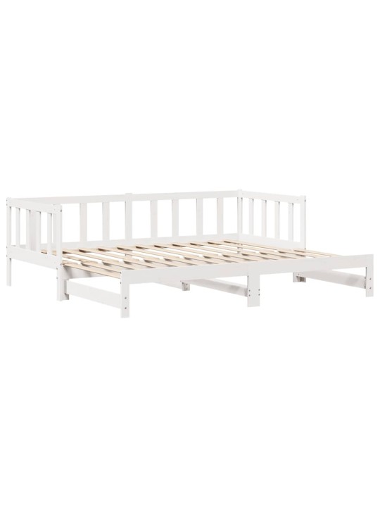 Válenda s přistýlkou a zásuvkami bez matrace bílá 90x190 cm