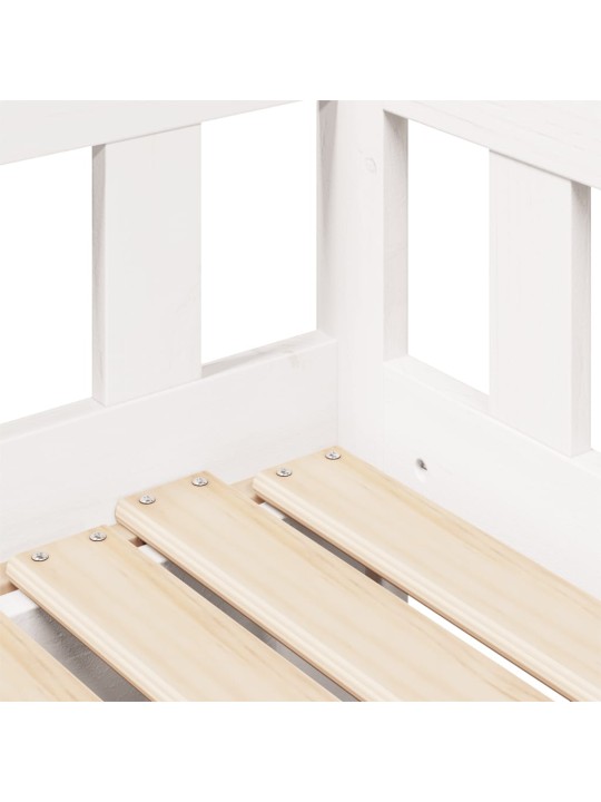 Válenda s přistýlkou a zásuvkami bez matrace bílá 90x200 cm
