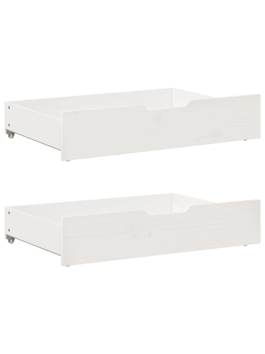 Válenda s přistýlkou a zásuvkami bez matrace bílá 90x200 cm