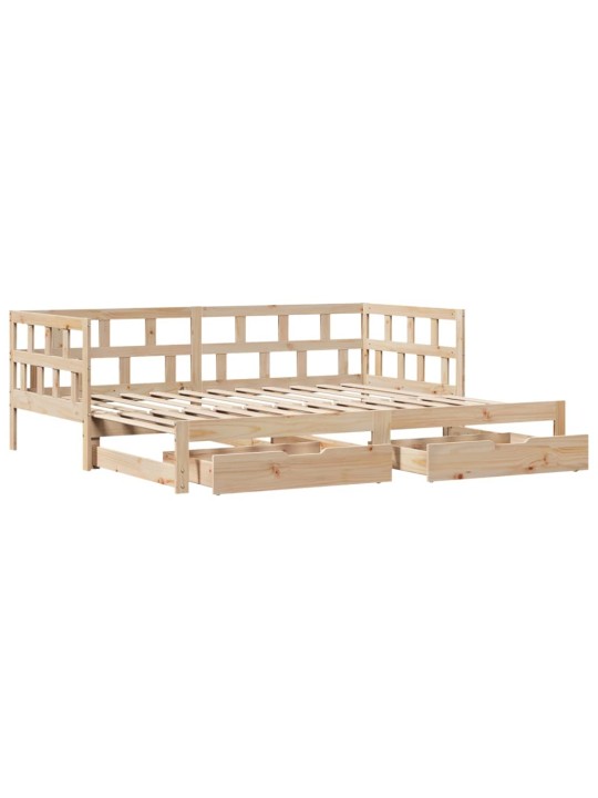 Válenda s přistýlkou a zásuvkami bez matrace 90x200 cm