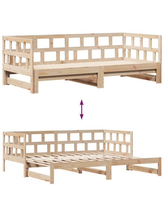 Válenda s přistýlkou a zásuvkami bez matrace 90x200 cm