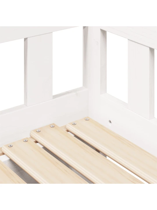 Válenda s přistýlkou a zásuvkami bez matrace bílá 90x200 cm