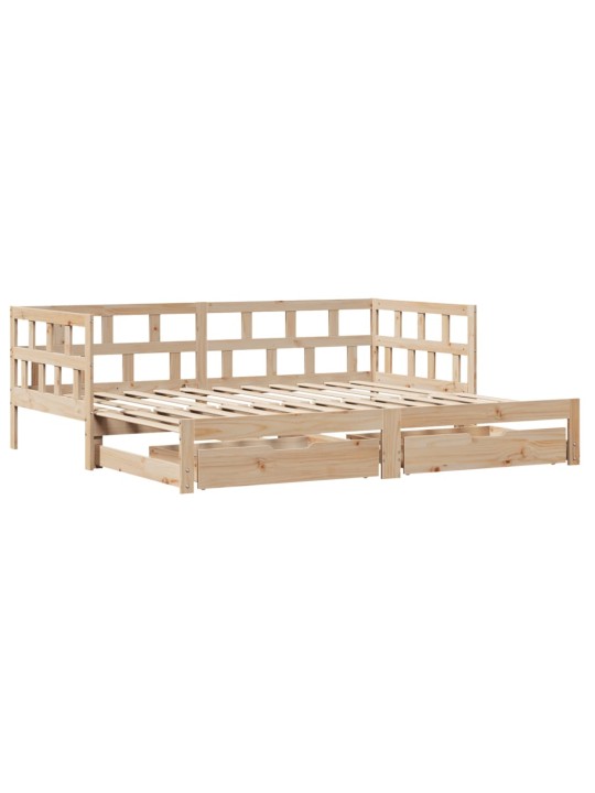 Válenda s přistýlkou a zásuvkami bez matrace 80x200 cm